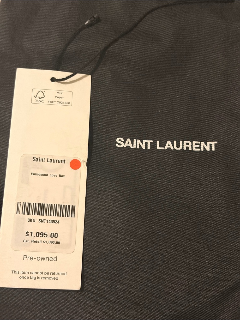 Saint Laurent Embossed Love Box Bag - Picture 5 of 6